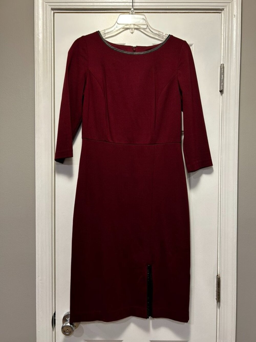 Burgundy 3/4 sleeve dress